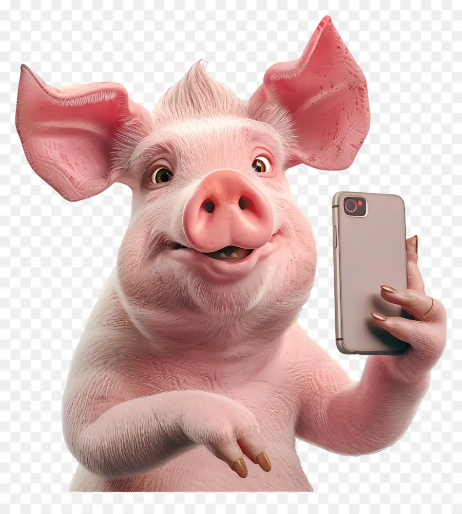 Animal Selfie，Bande Dessinée De Porc PNG