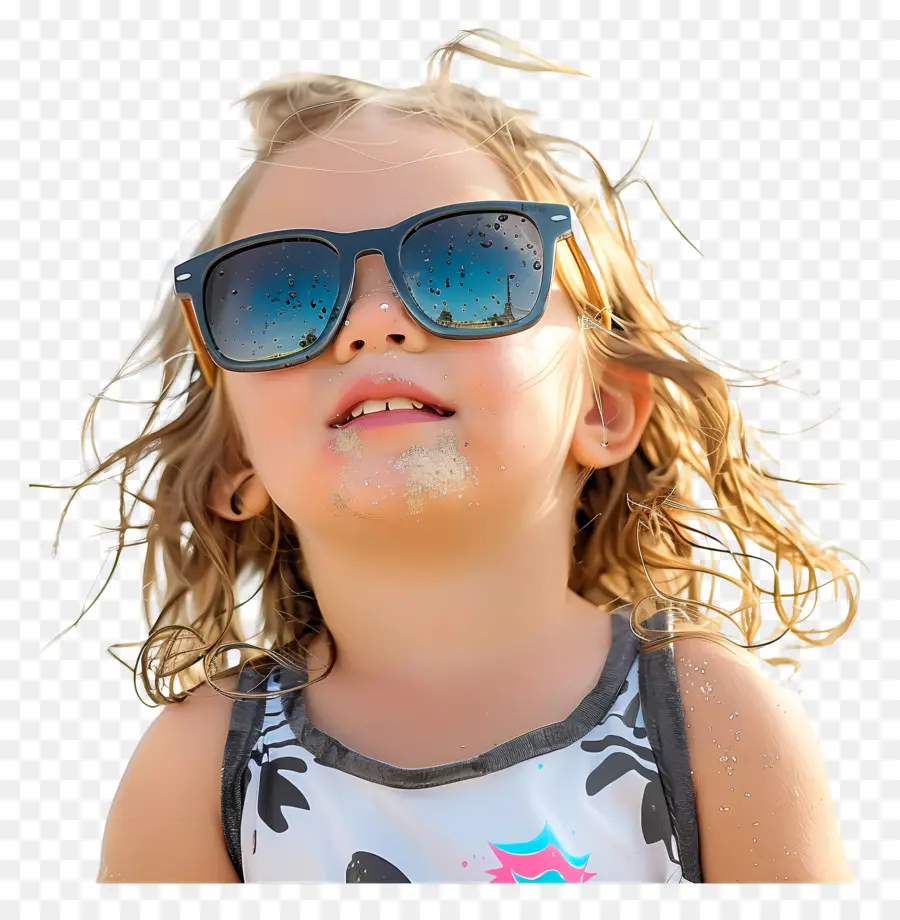 Petite Fille，Fille Avec Des Lunettes De Soleil PNG