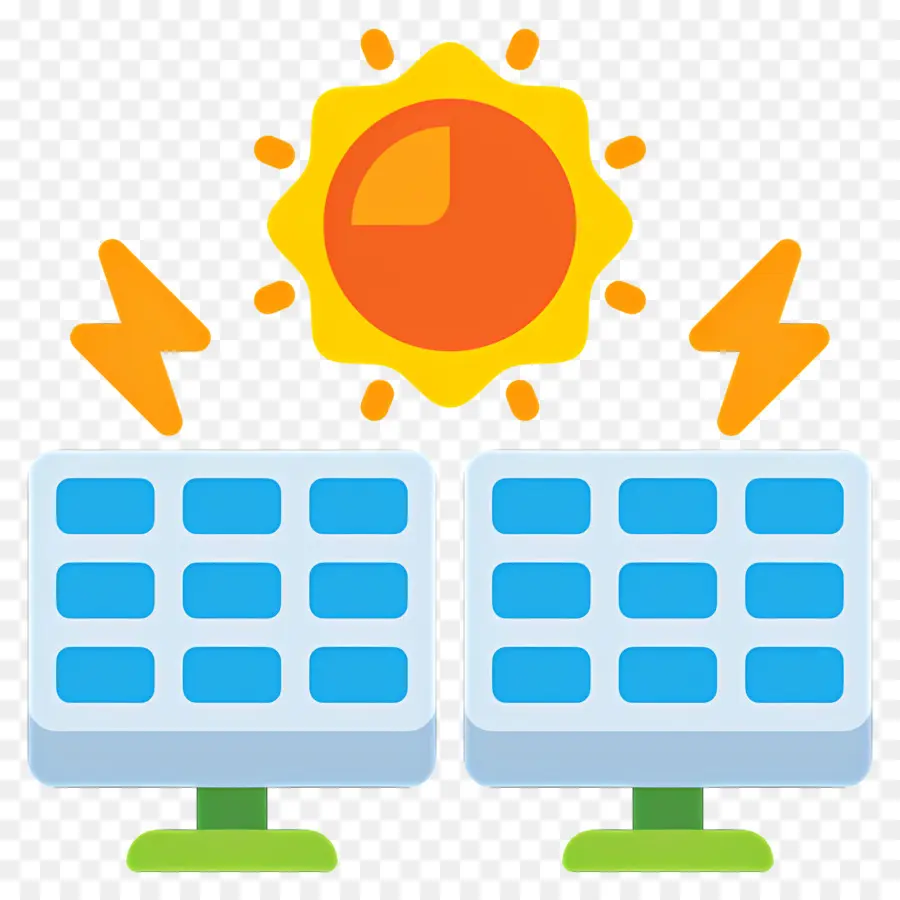 Énergie Renouvelable，Panneaux Solaires PNG