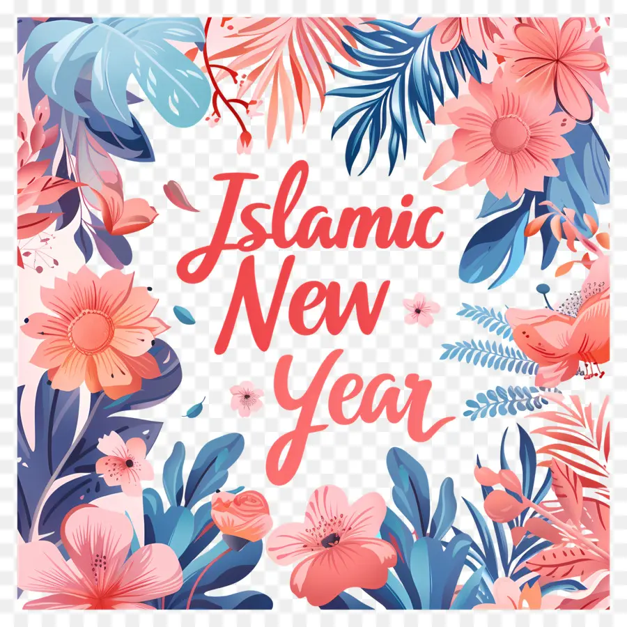 Nouvel An Islamique，Arrangement Floral PNG