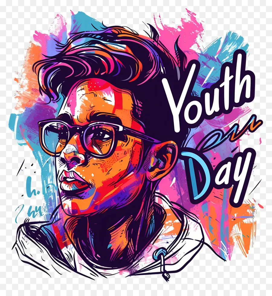 Journée Internationale De La Jeunesse，Peinture Numérique PNG
