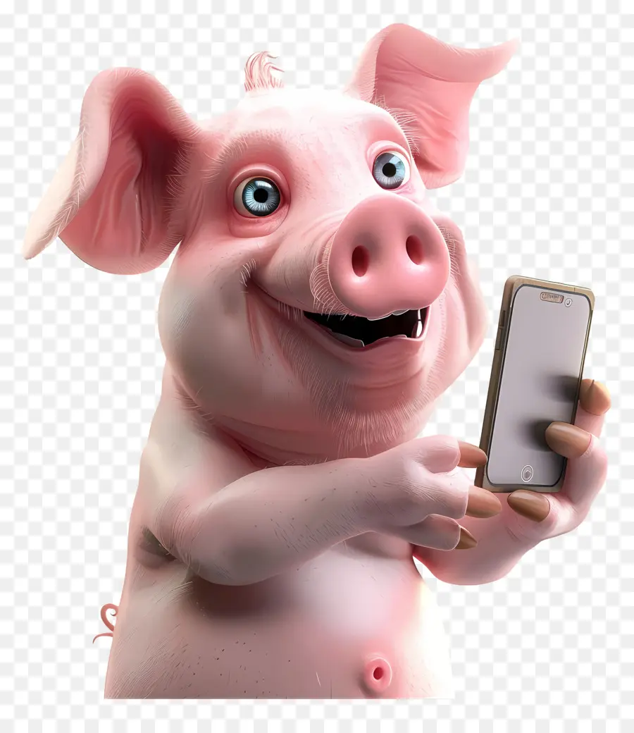 Selfie Animal，Cochon Avec Des Lunettes De Soleil PNG