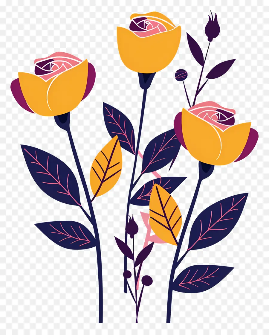 Roses，Des Roses Jaunes PNG