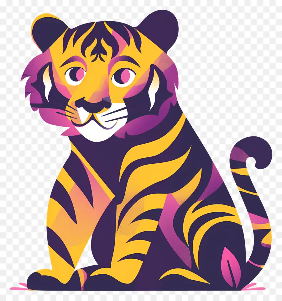 Tigre，Tigre Coloré PNG