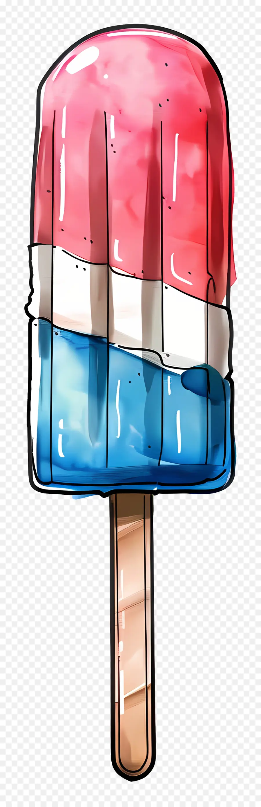 Popcicle Du 4 Juillet，Glace Glacée PNG