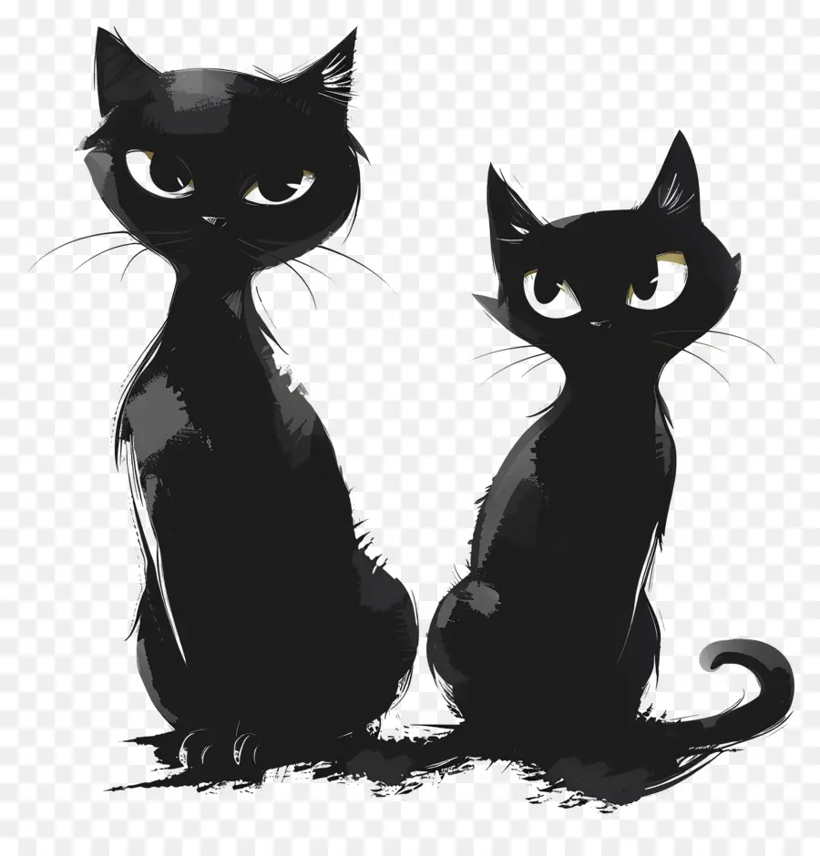 Chats Noirs，Chats PNG