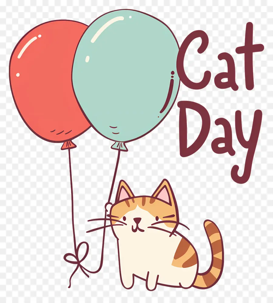 International Cat Journée，Chat De Dessin Animé PNG