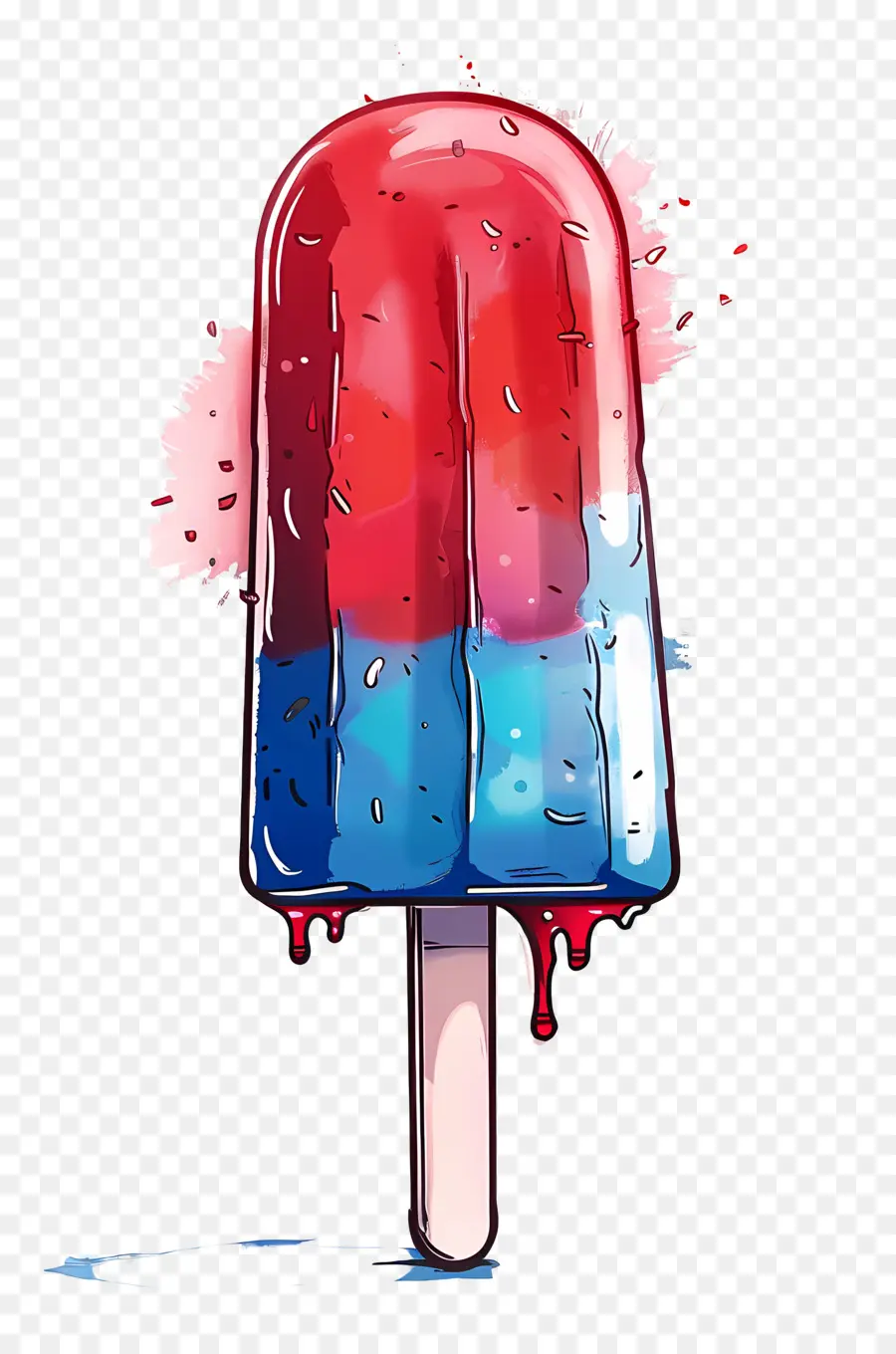 Popcicle Du 4 Juillet，Glace Glacée PNG