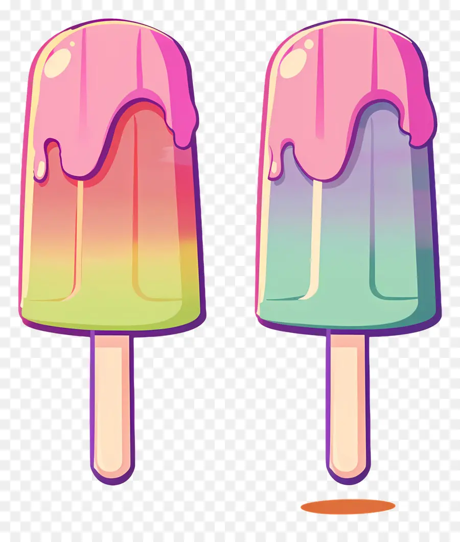 Glaces Glacées，Glaces Arc En Ciel PNG