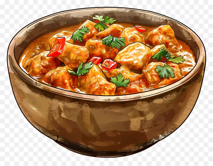 Poulet Tikka Masala，Bol De Curry PNG