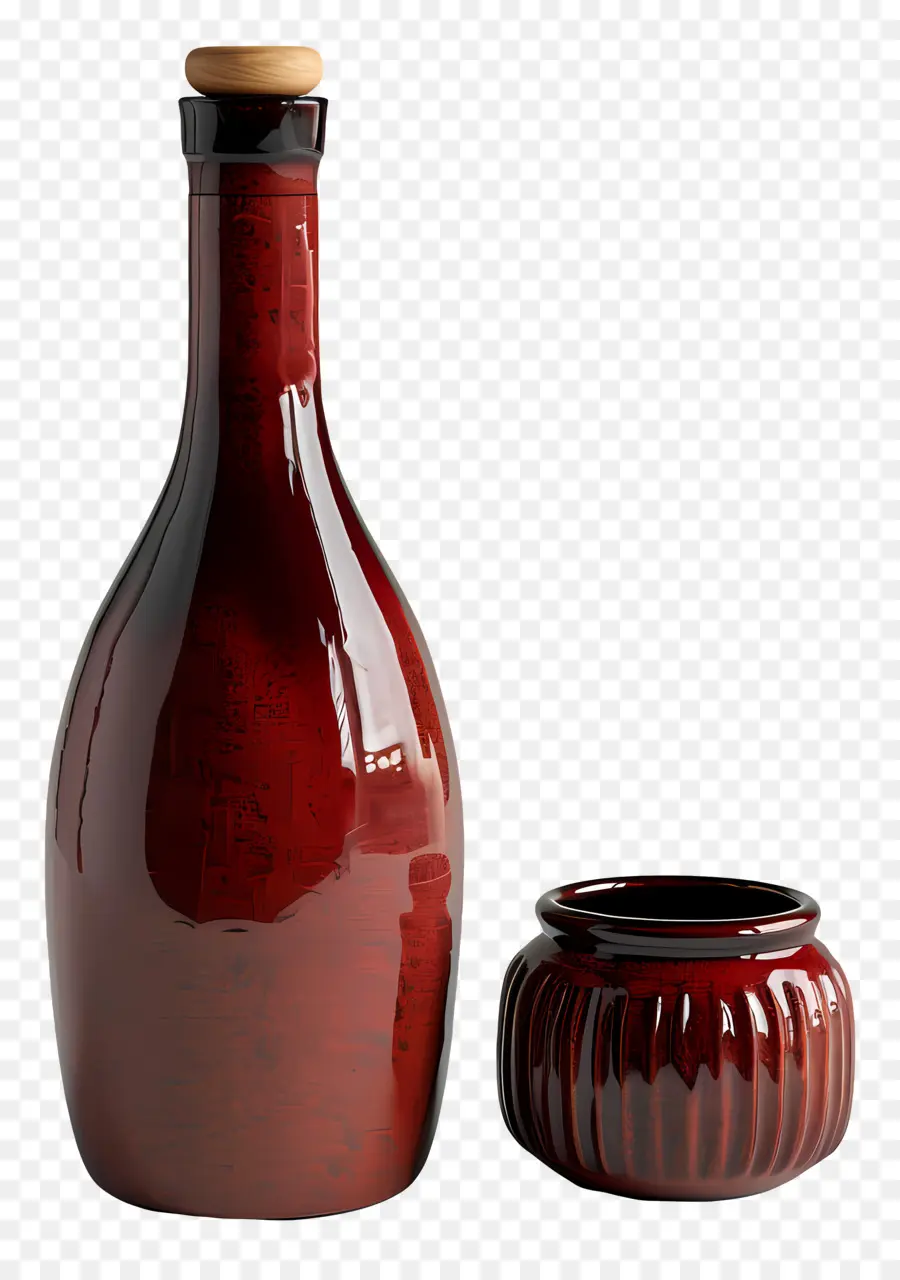 Vin，Bouteille Et Pot PNG