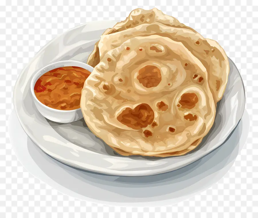 Roti Canaï，Paratha PNG