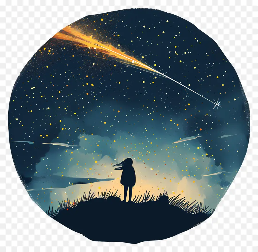 Meteor Regarder Jour，Ciel De Nuit PNG