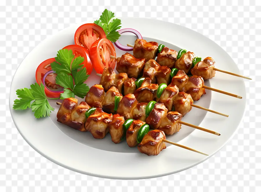 Satay，Brochettes Grillées PNG