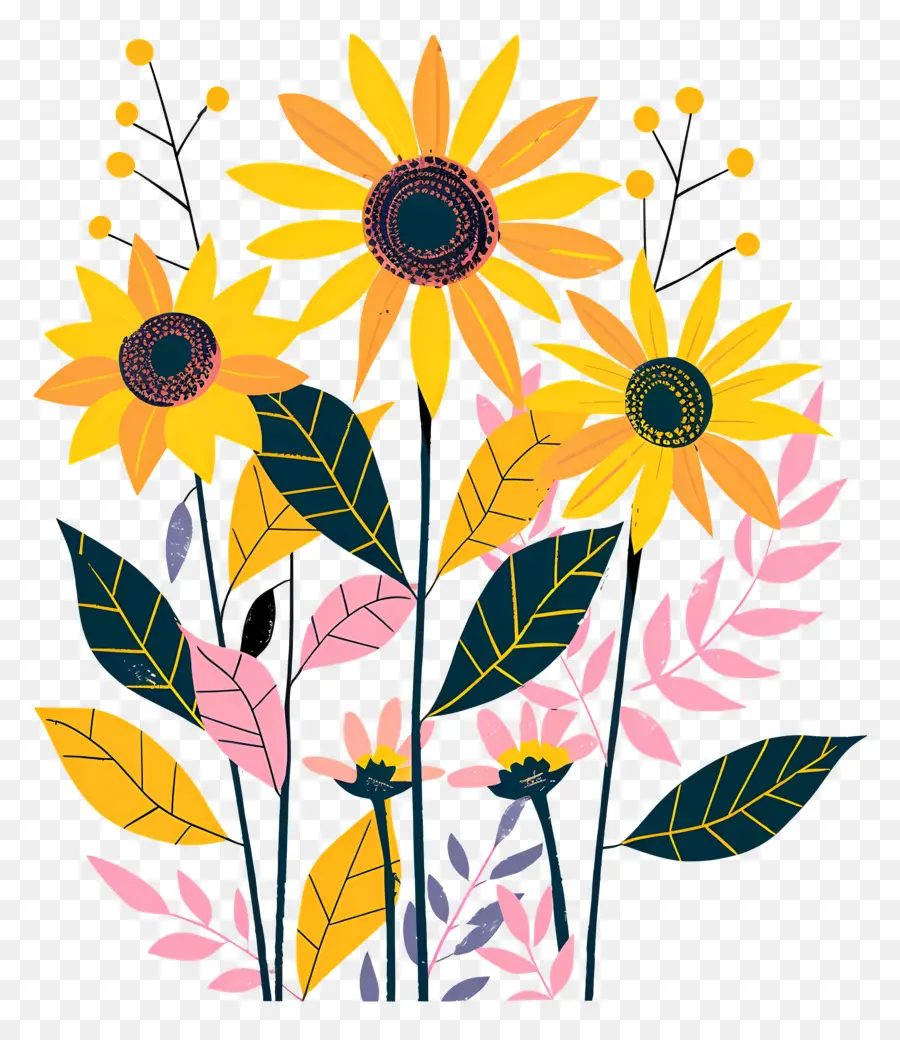 Tournesols，Bouquet PNG