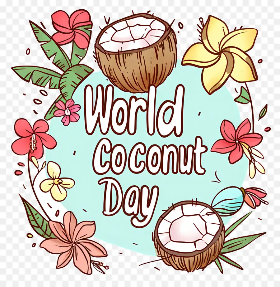 Journée Mondiale De La Noix De Coco，Lettre Manuscrite PNG