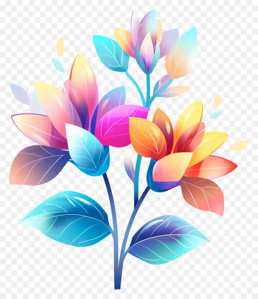 Fleur，Fleurs Colorées PNG