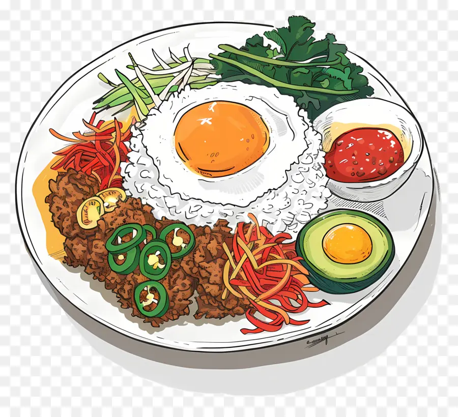 Goreng Nasi Kampung，Art Alimentaire PNG