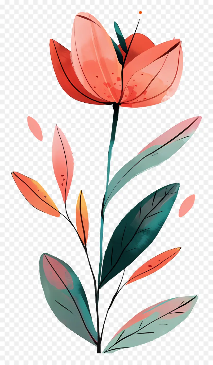 Fleur，Peinture à L'aquarelle PNG
