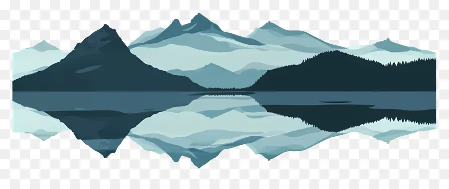 Le Lac De La Réflexion，Gamme De Montagne PNG