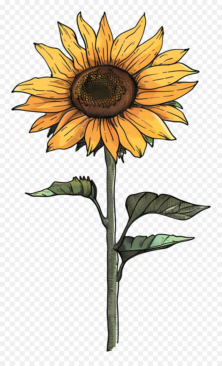 Tournesol，Noir Et Blanc PNG