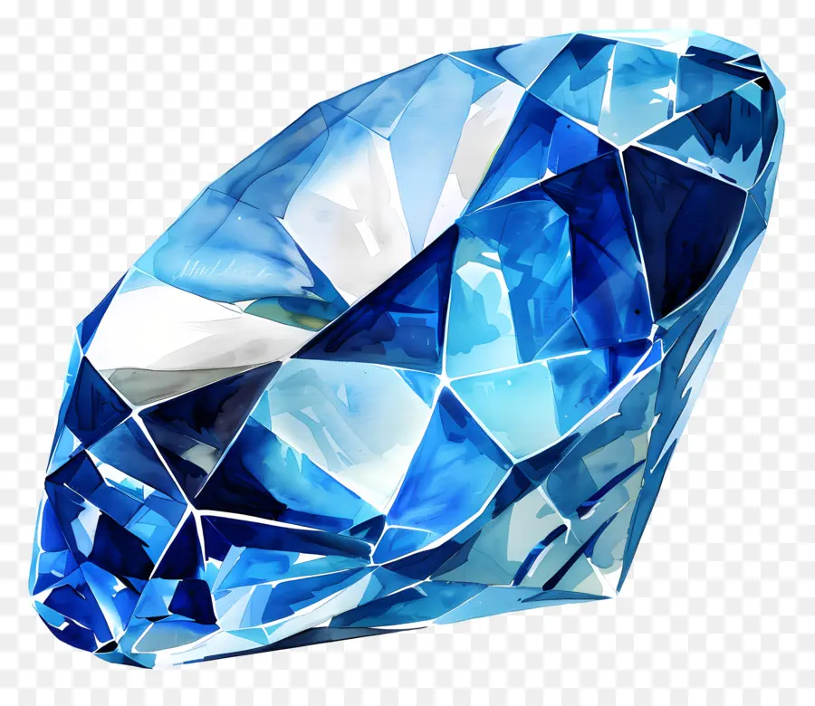 Pierre Précieuse Bleue，Diamant Bleu PNG