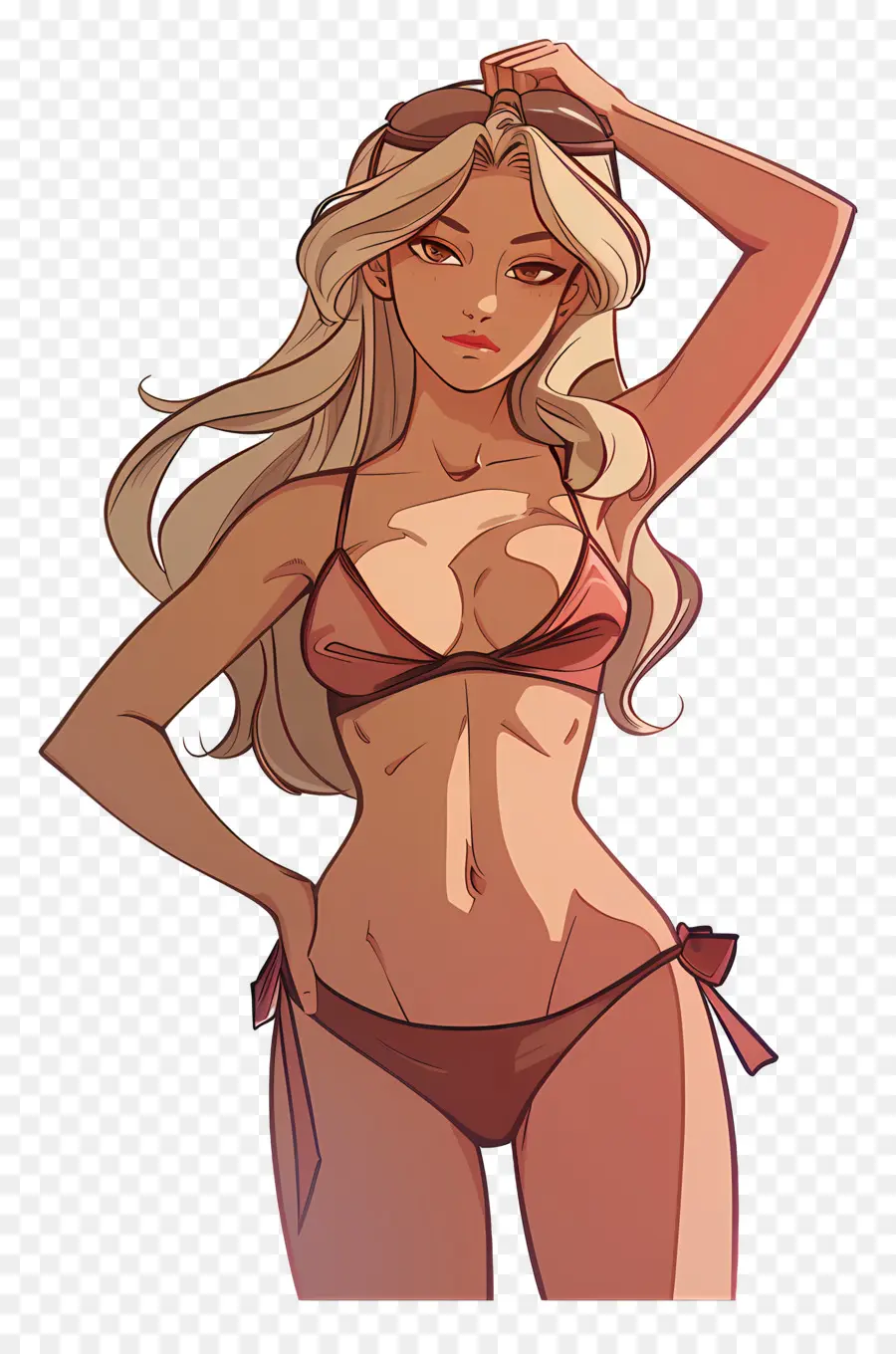 Bikini，Cartoon Femme PNG