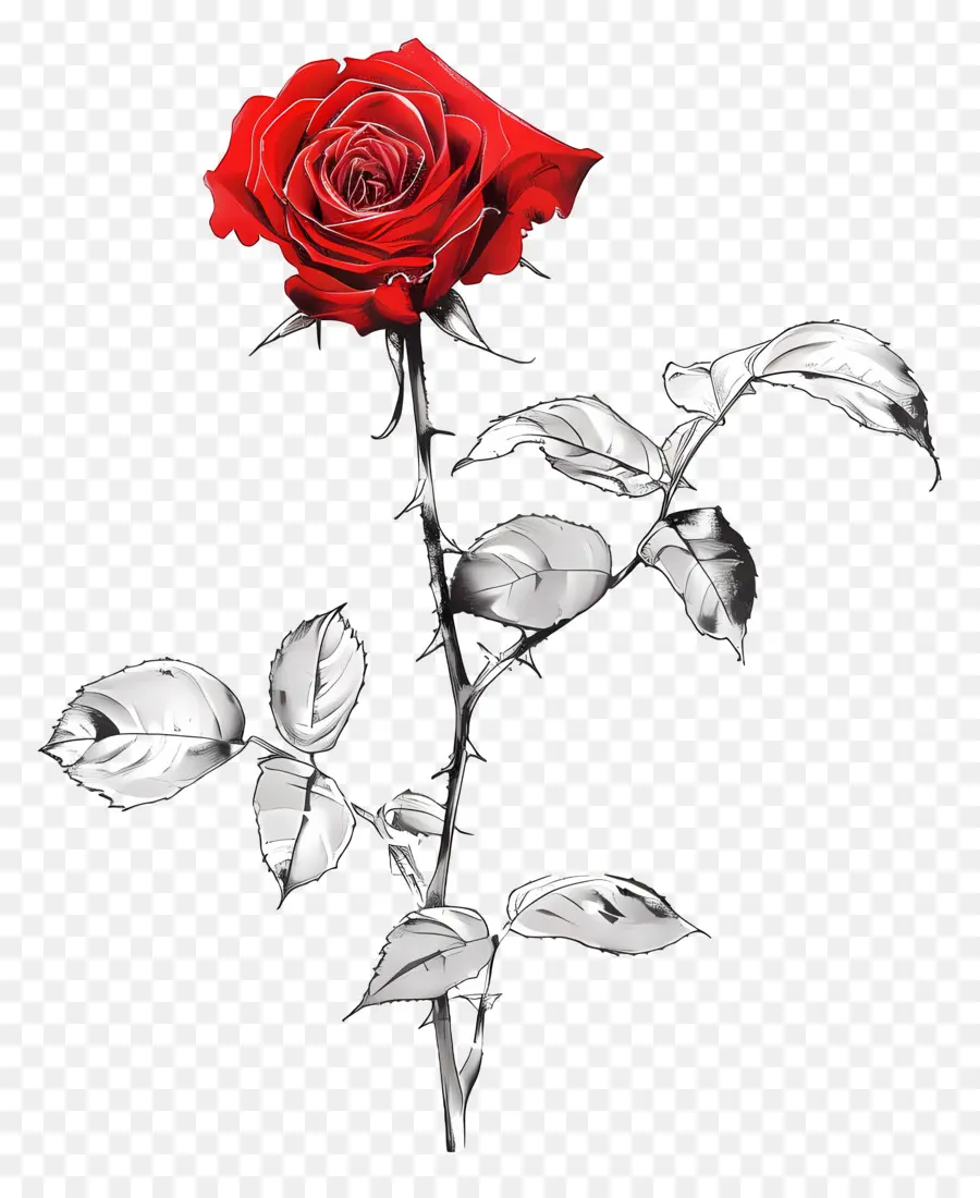Rose Jour，Rose Rouge PNG
