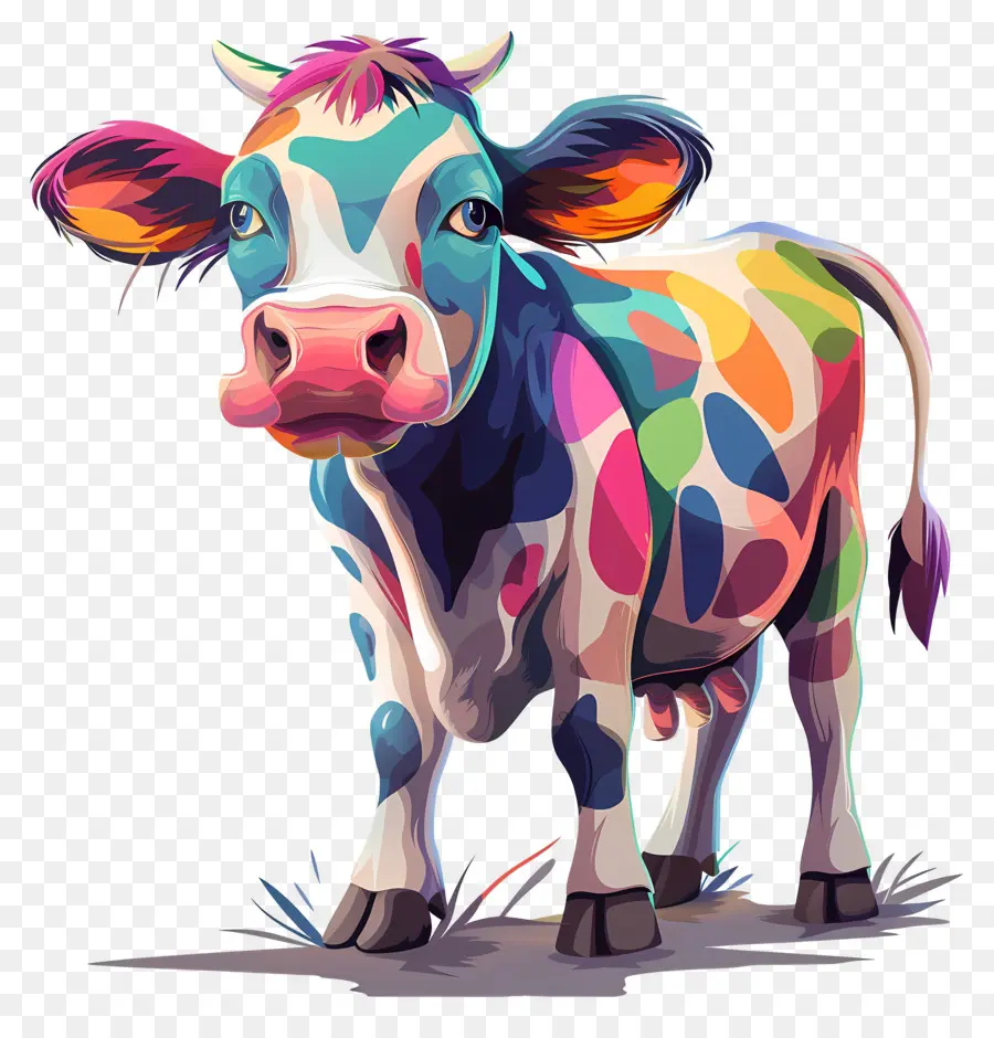 Vache，Vache Colorée PNG