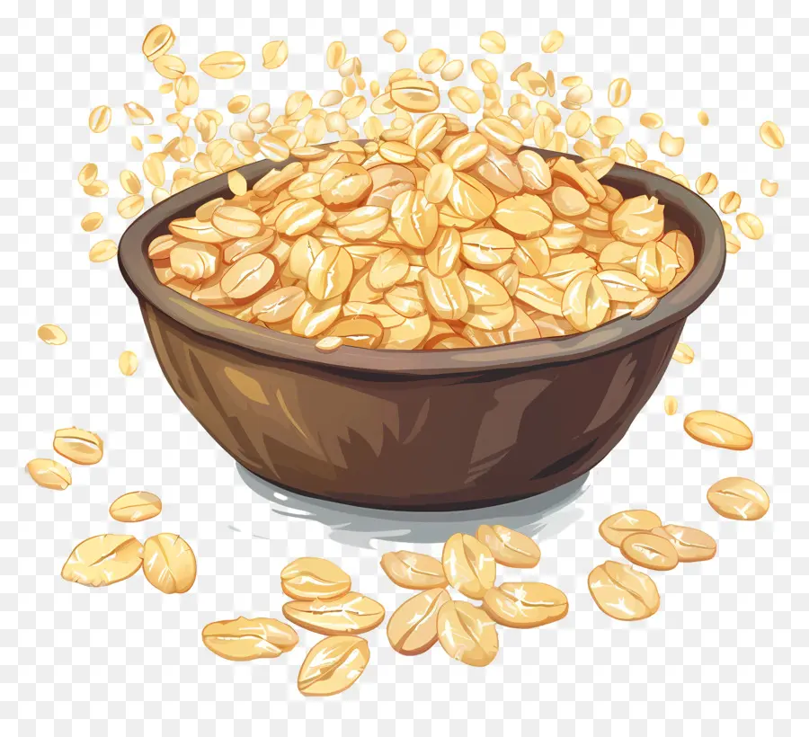 L'avoine，Grains Dorés PNG