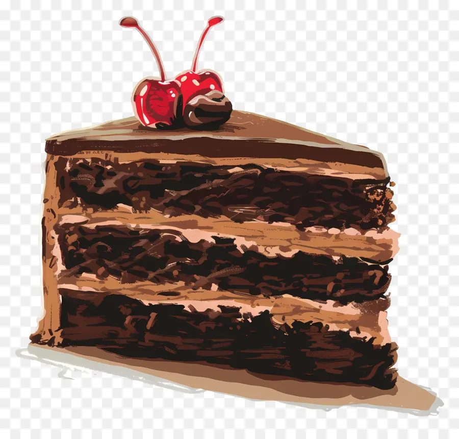 Gâteau Au Chocolat，Dessert PNG