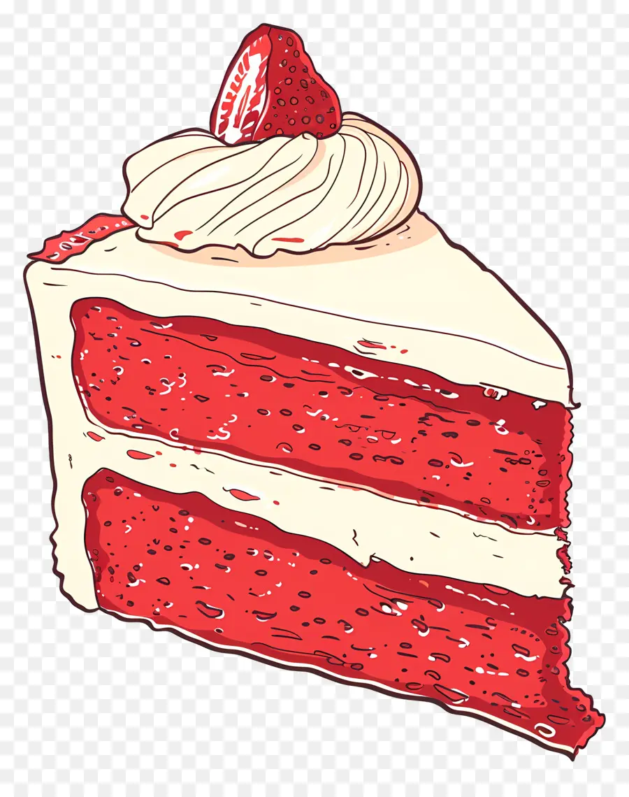 Gâteau De Velours Rouge，Dessert PNG
