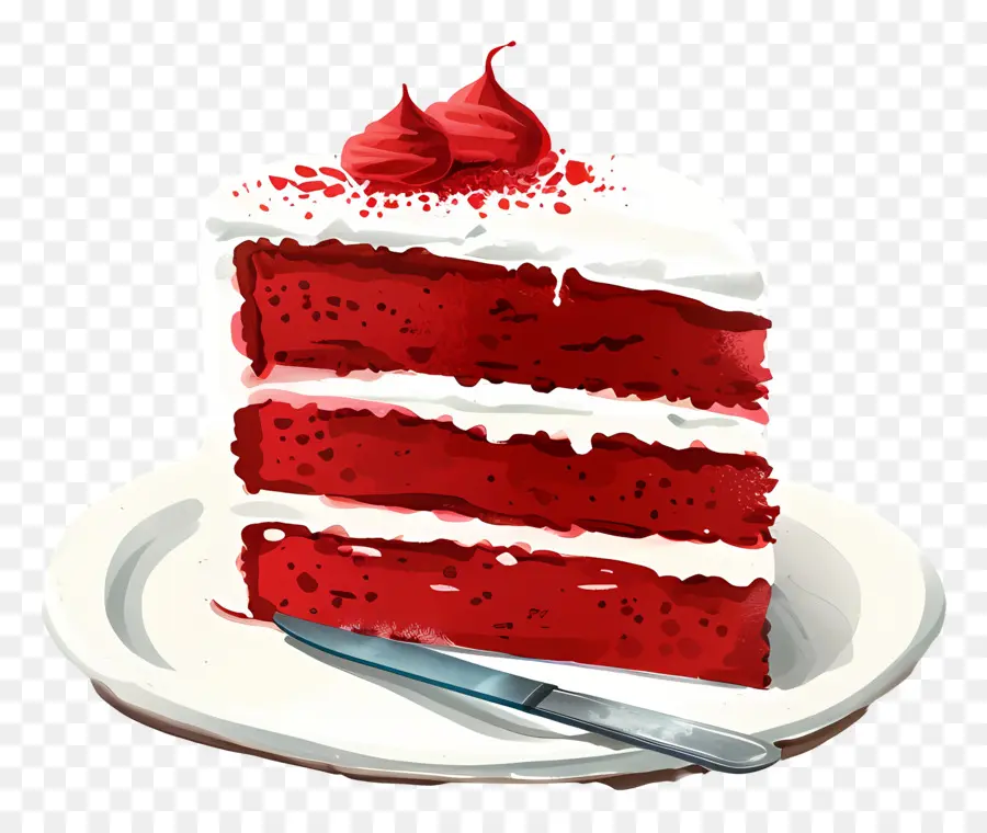 Gâteau De Velours Rouge，Glaçage à Gâteau PNG