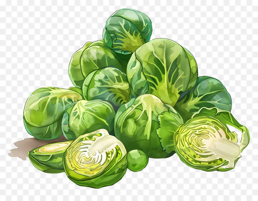 Les Choux De Bruxelles，Les Légumes Verts PNG