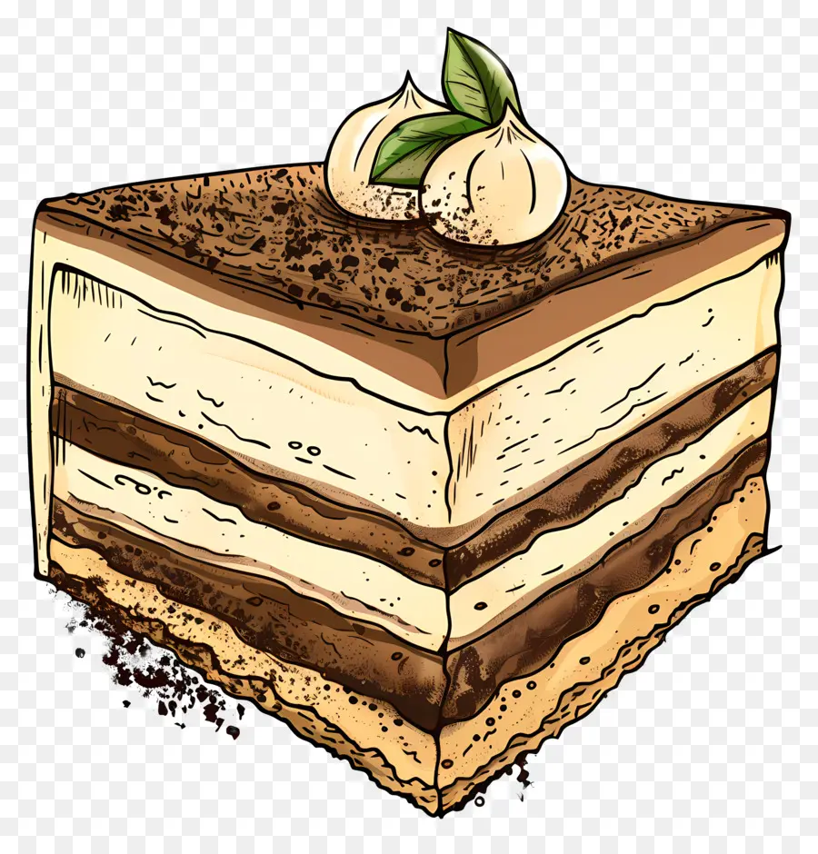 Gâteau Tiramisu，Doux PNG