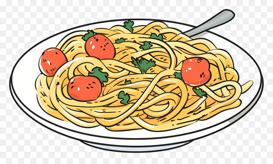 Spaghettis à La Carbonara，Spaghetti PNG