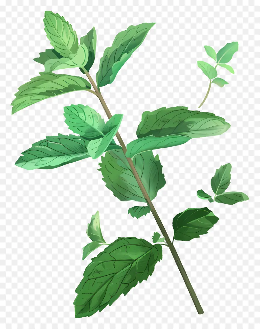 Feuilles De Menthe，Herbe PNG