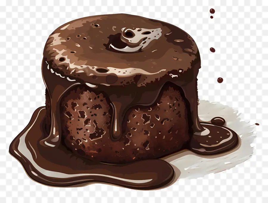 Gâteau De Lave Au Chocolat，Gâteau Fudge Au Chocolat PNG