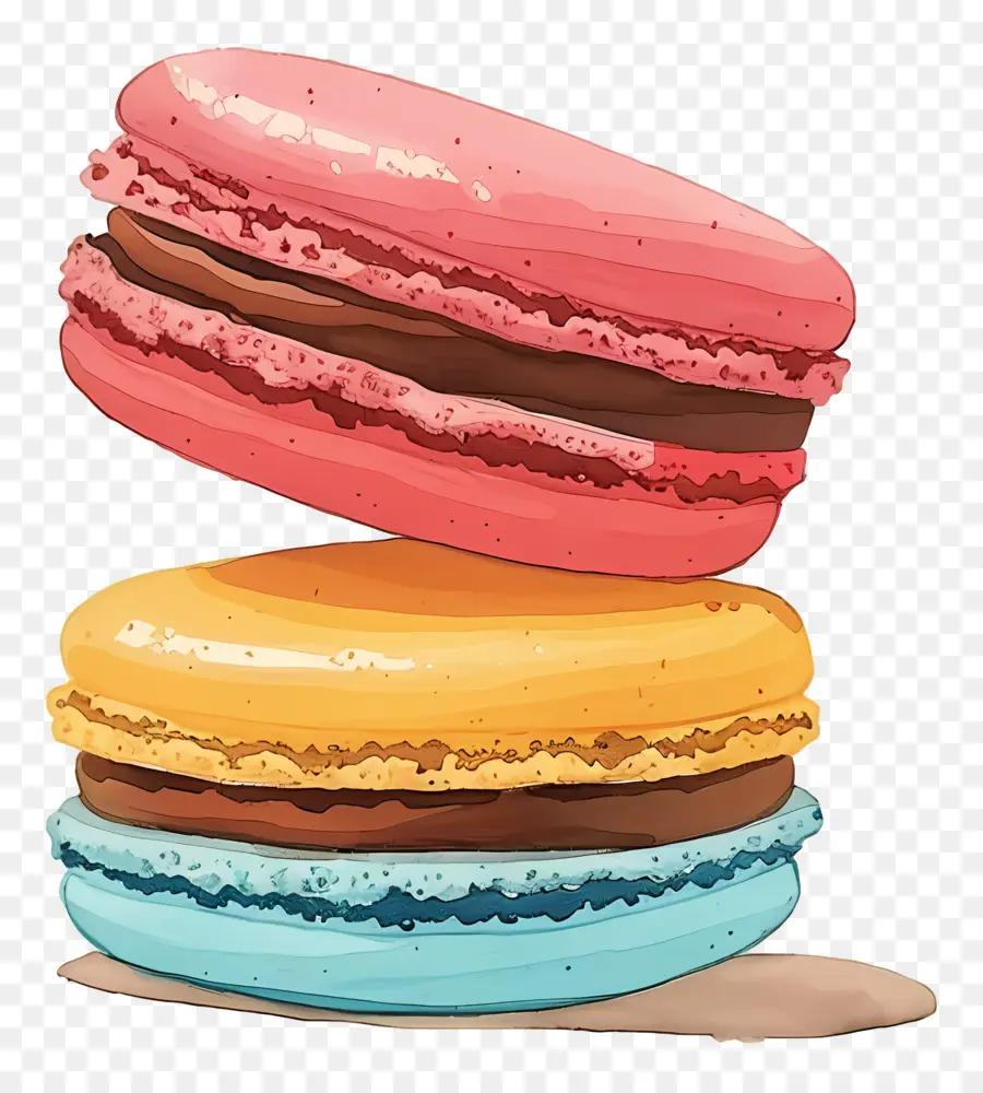 Macarons，Dessert PNG