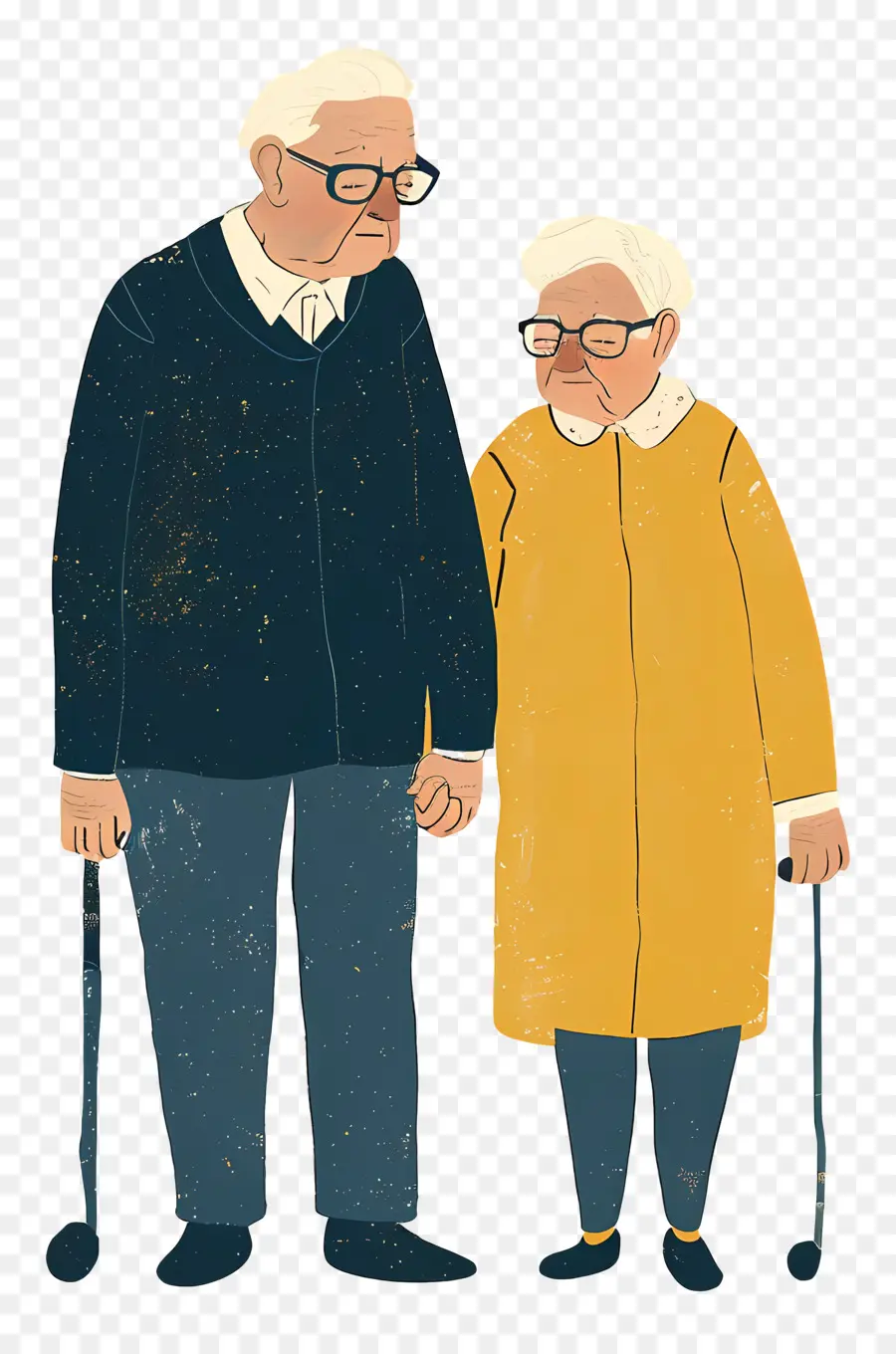 Couple De Personnes âgées，De La Mode Vintage PNG
