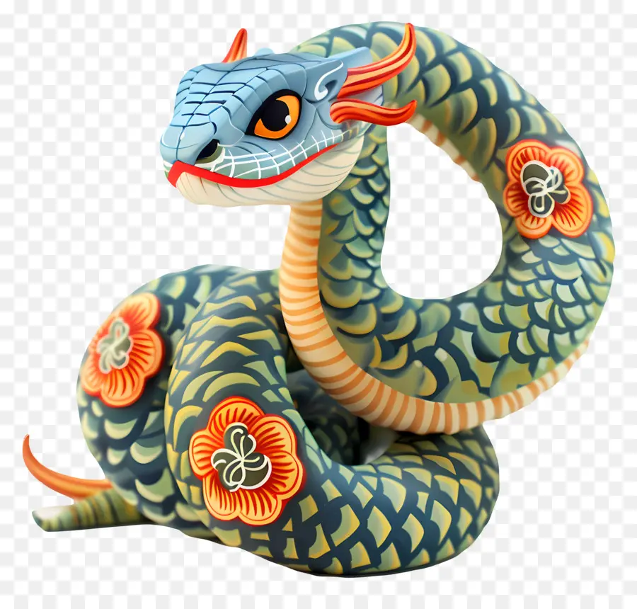 Zodiaques Chinois，Serpent Décoratif PNG