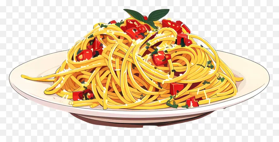 Spaghettis à La Carbonara，Les Pâtes PNG