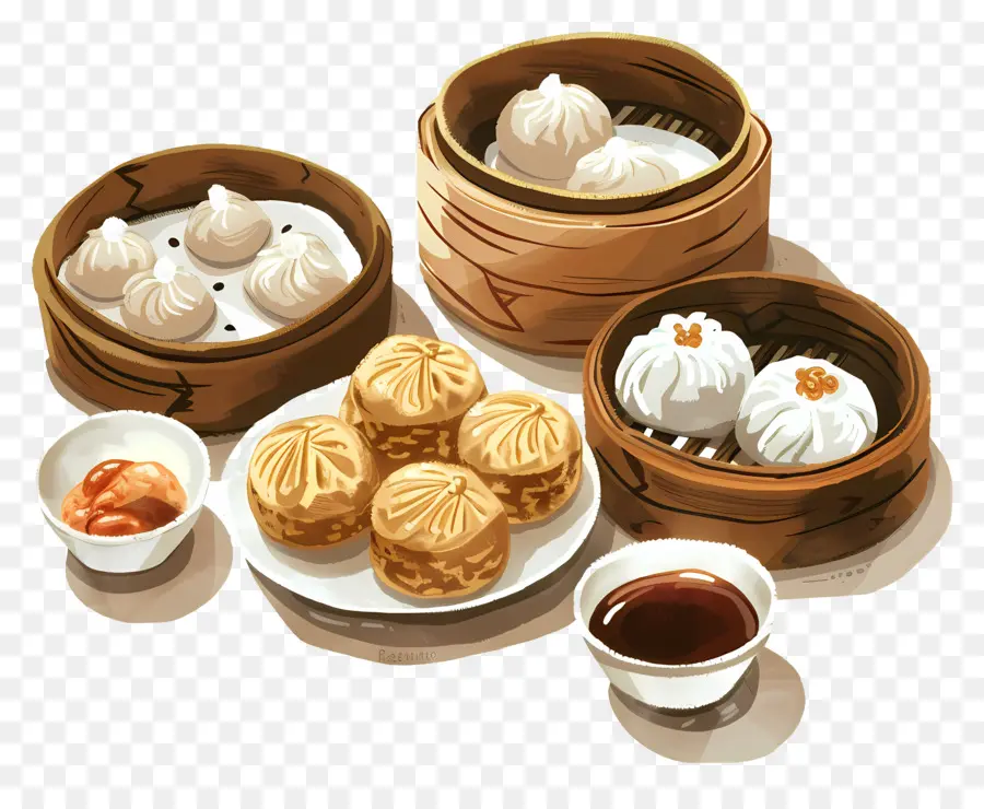 Dim Sum，Boulettes PNG