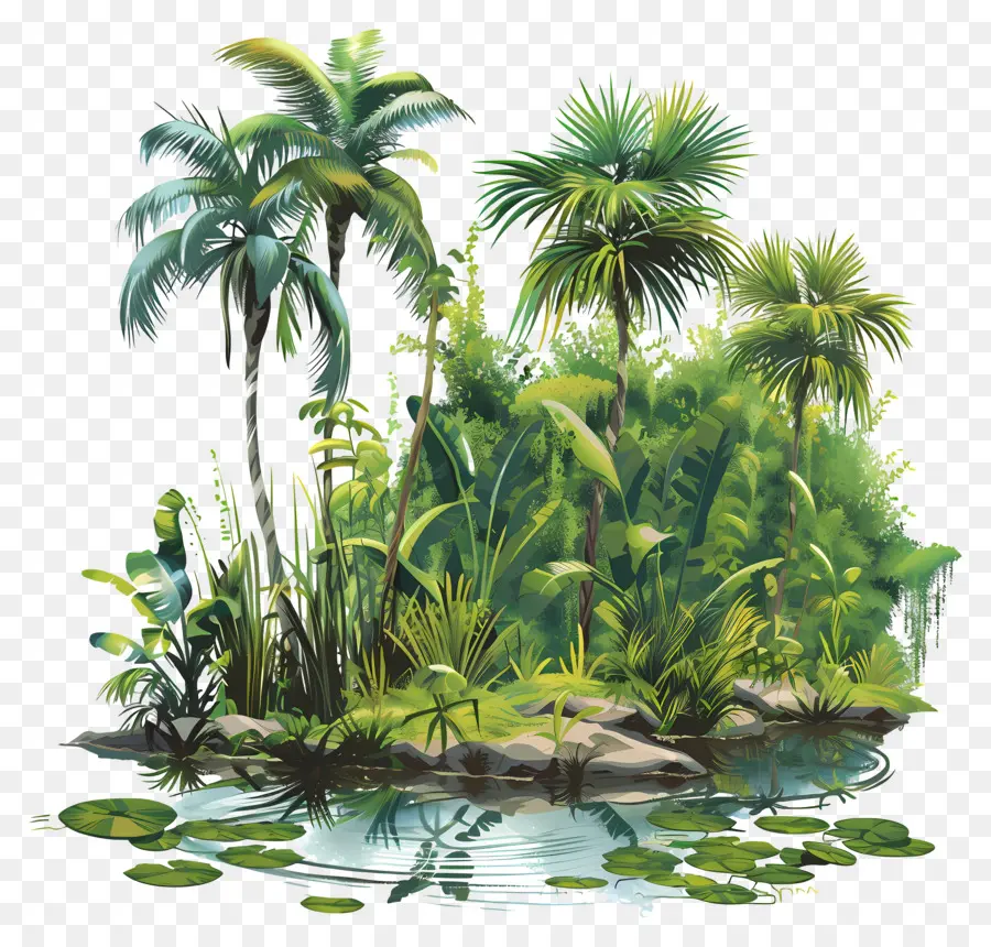 La Jungle Tropicale，île Tropicale PNG