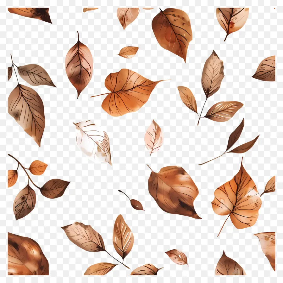 Feuilles Brunes，Feuilles D'automne PNG