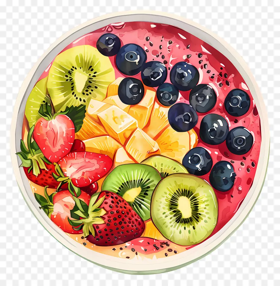 Bol à Smoothies，Bol De Fruits PNG