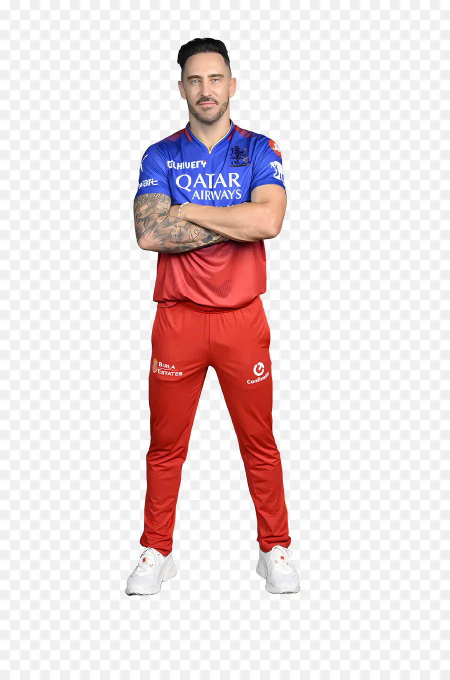 Fond Vert，Joueur De Cricket En Maillot Rouge Et Bleu PNG