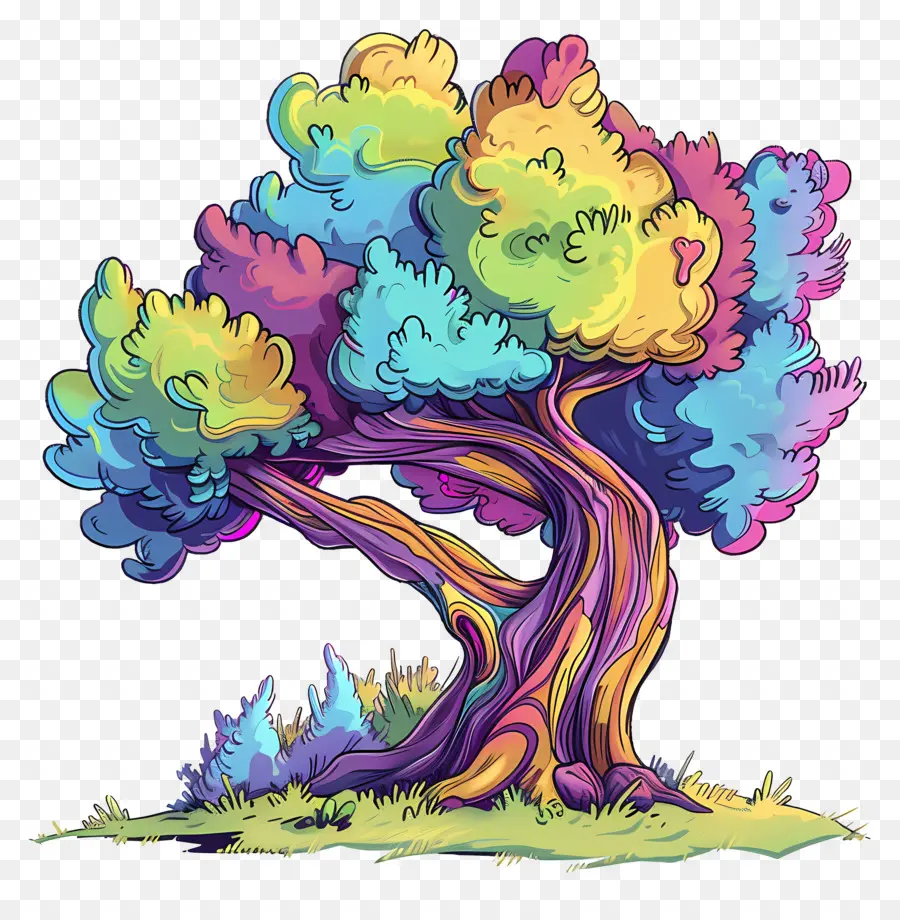 Arbre，Arbre Coloré PNG