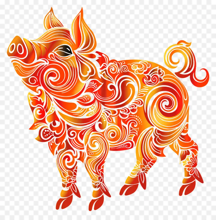 Zodiaques Chinois，Cochon PNG