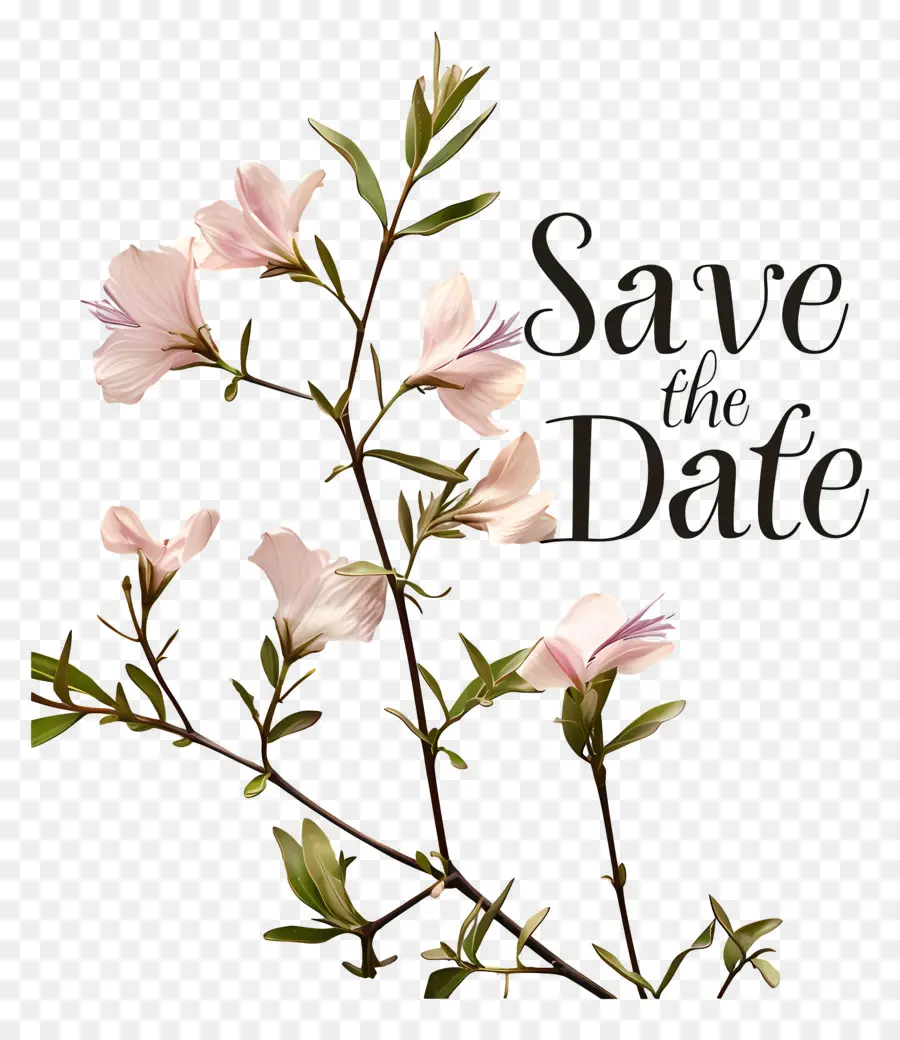 Réservez La Date，Fleurs PNG